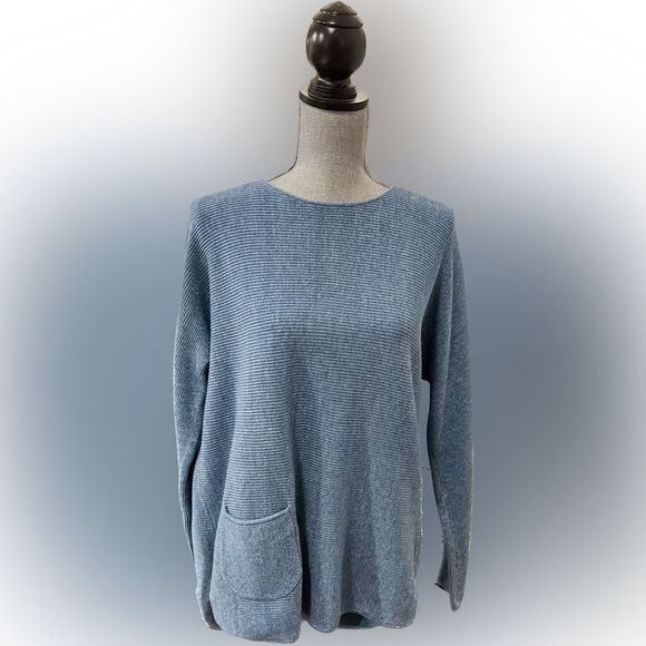 🧵Mansted🧵 Ribbed Cotton Sweater / Size L - Picture 2 of 5